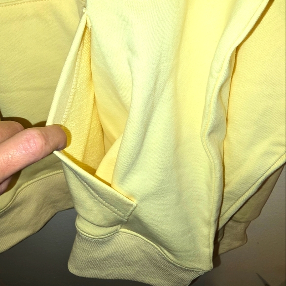 Womens Yellow Hoodie w/ Floral Embroidery LARGE - Picture 8 of 13